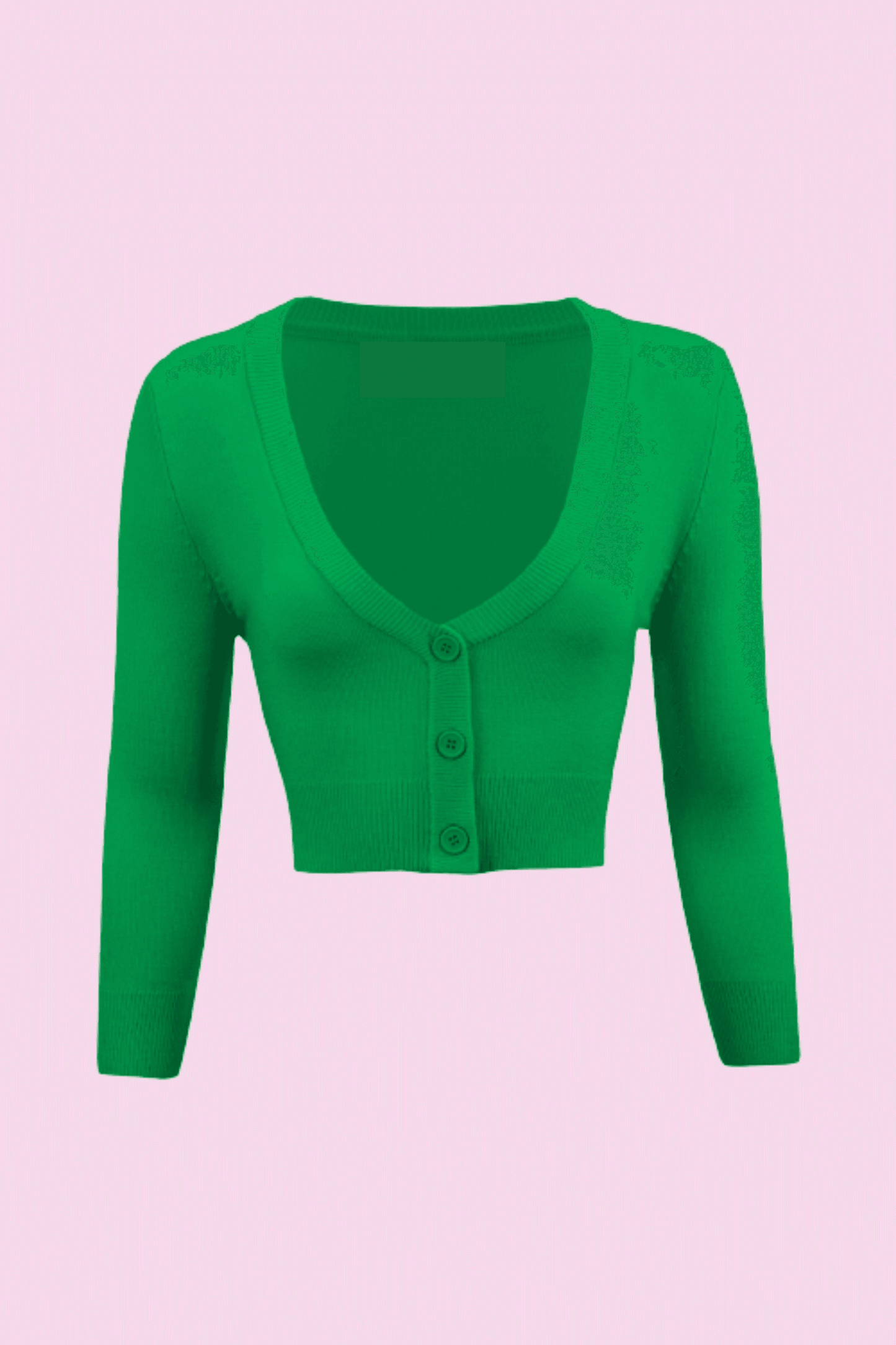 Vintage Cropped ¾ Sleeve Cardigan