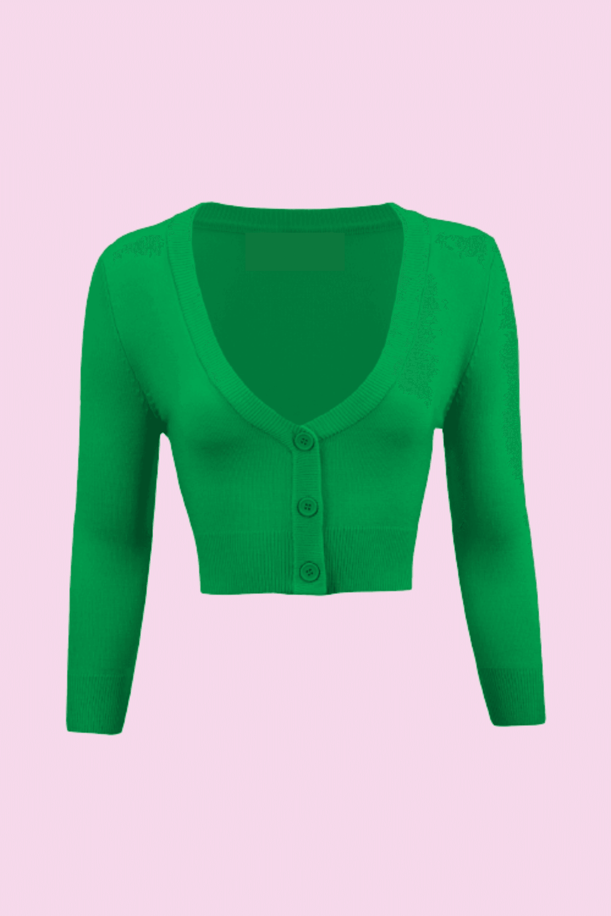 Vintage Cropped ¾ Sleeve Cardigan