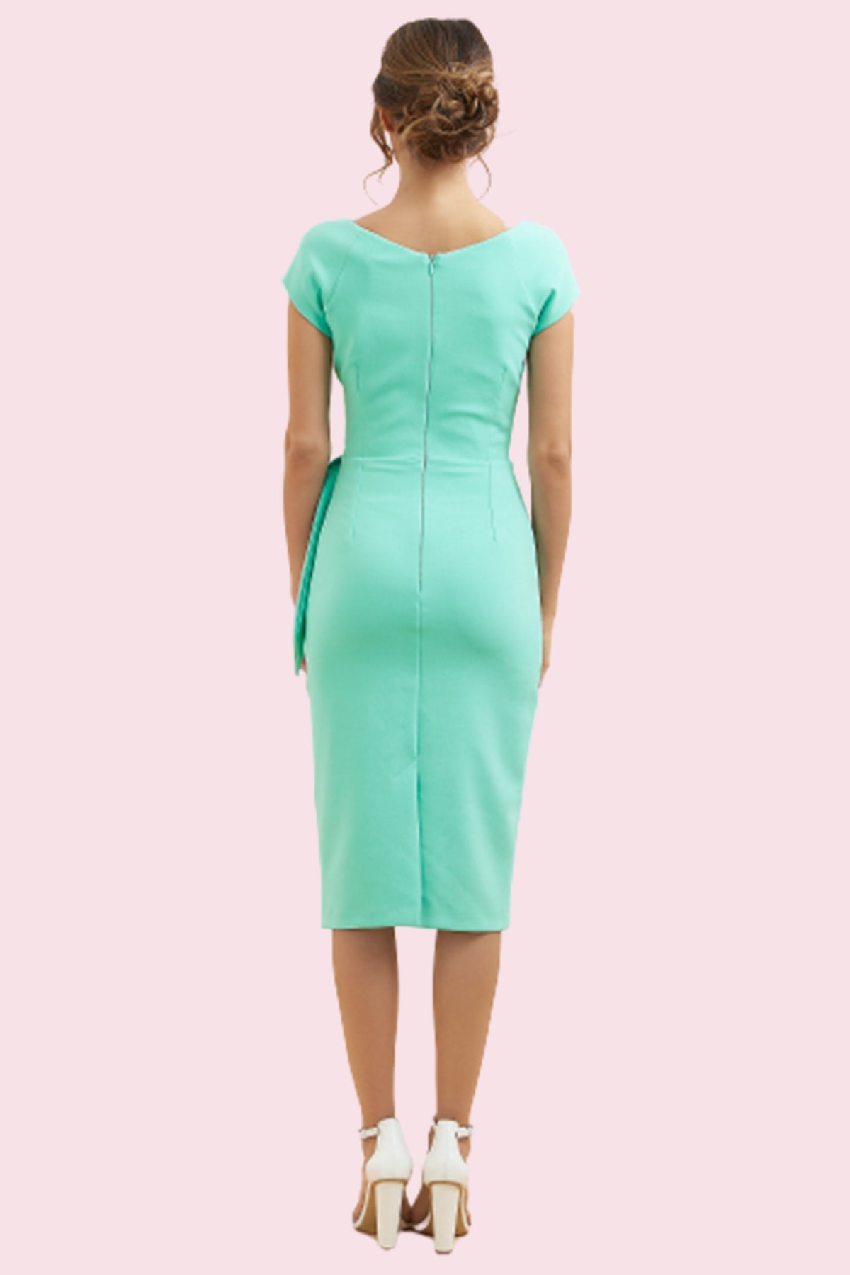 Hourglass Faux Wrap Pencil Dress