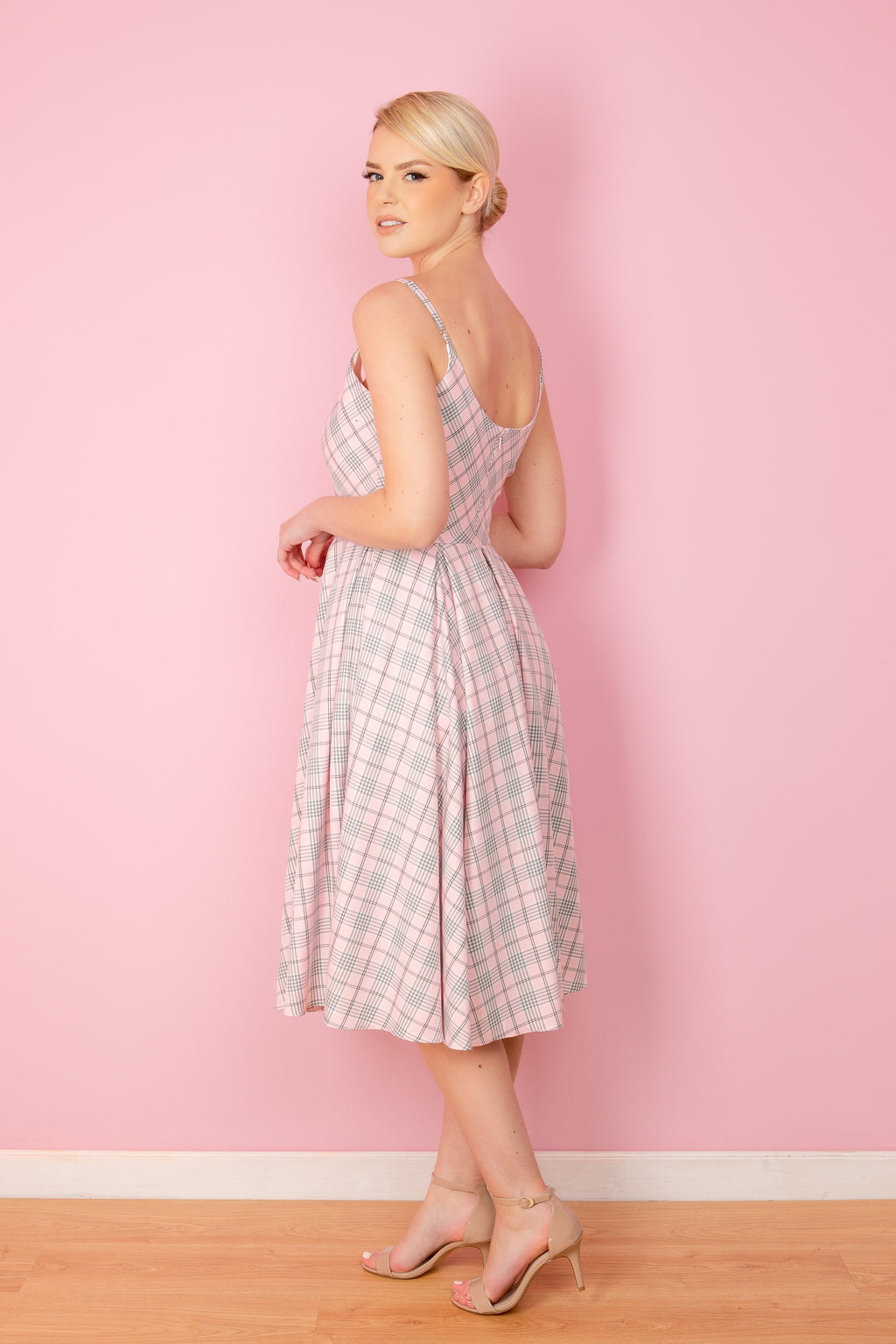 Priscilla Tartan Midi Dress