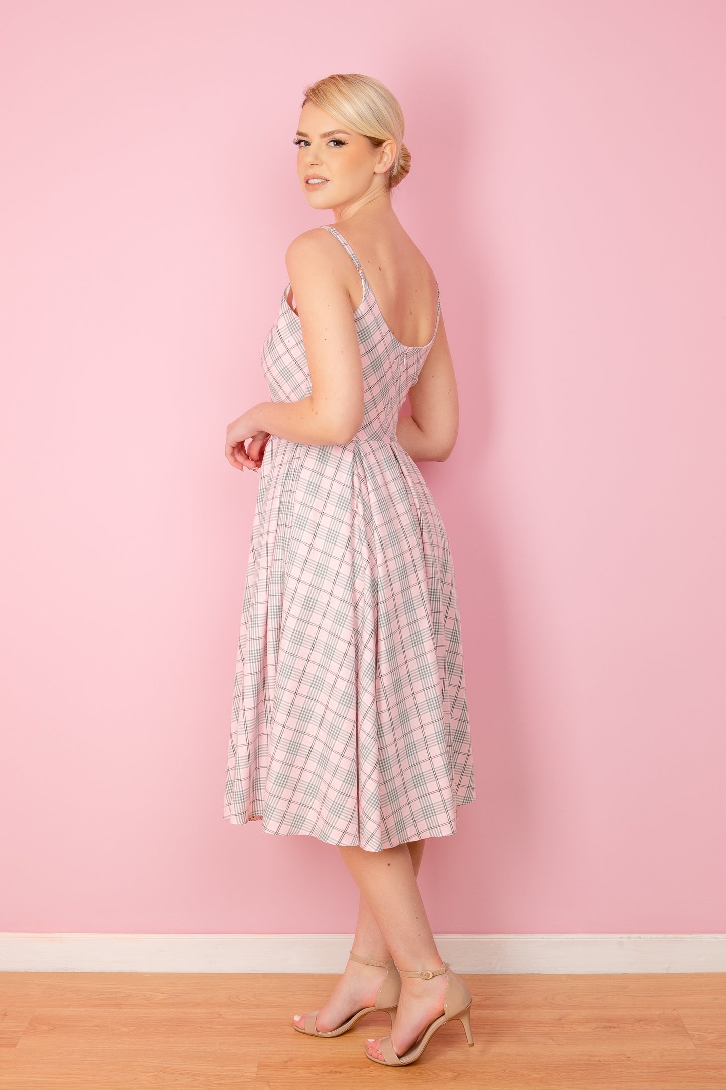 Priscilla Tartan Midi Dress