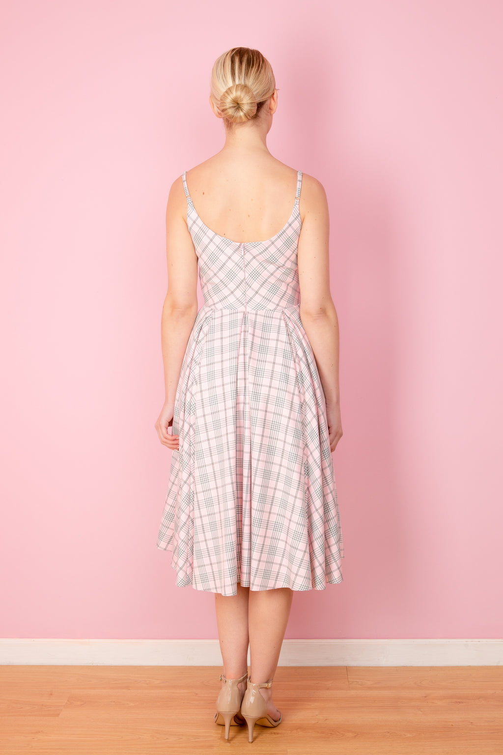 Priscilla Tartan Midi Dress