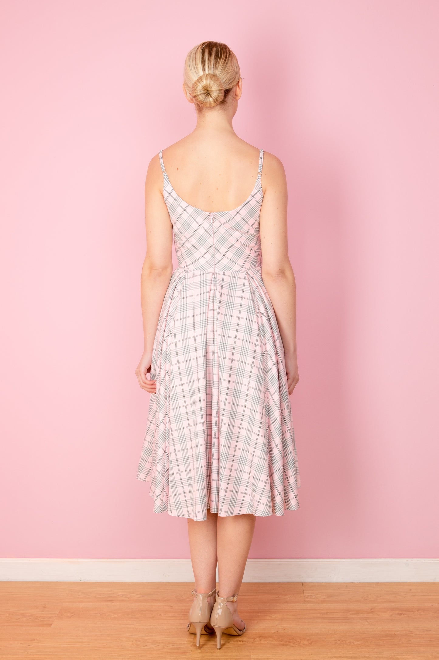 Priscilla Tartan Midi Dress
