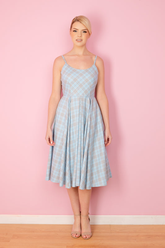 Priscilla Tartan Midi Dress