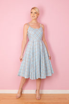Priscilla Tartan Midi Dress