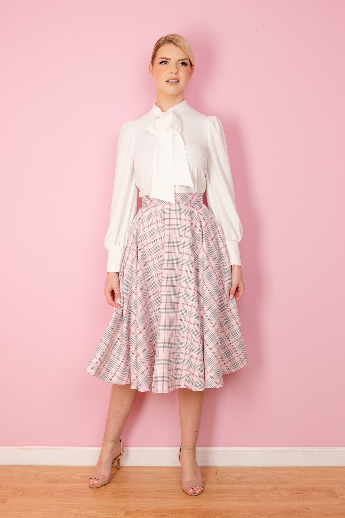 Tartan Midi Circle Skirt