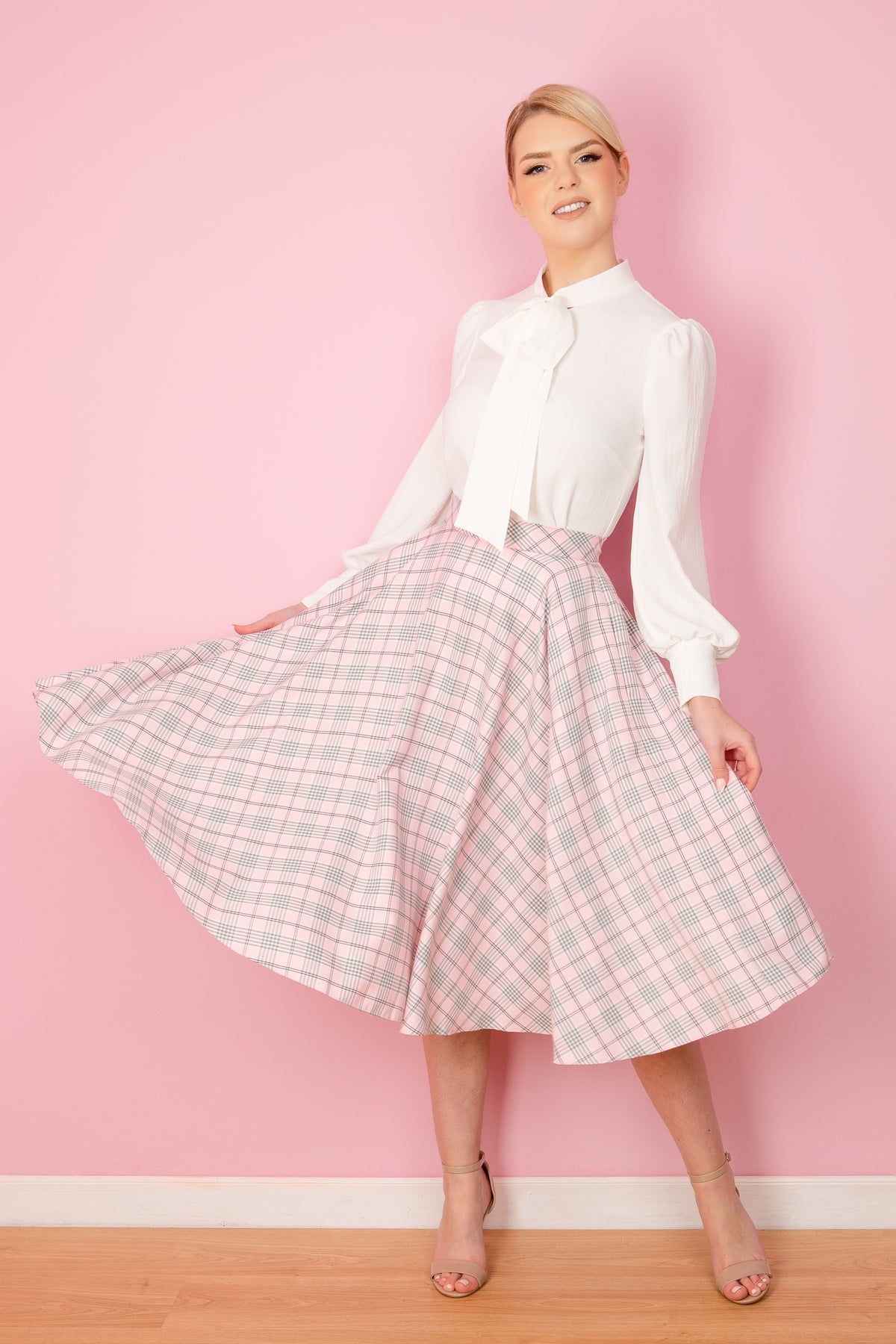Tartan Midi Circle Skirt