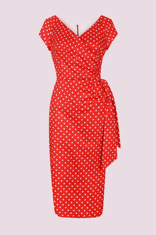 Hourglass Polka Dot Pencil Dress