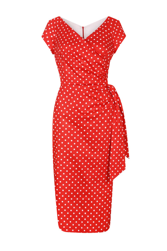 Hourglass Polka Dot Pencil Dress