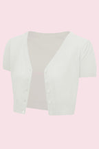 Vintage Cropped Short Sleeve Cardigan