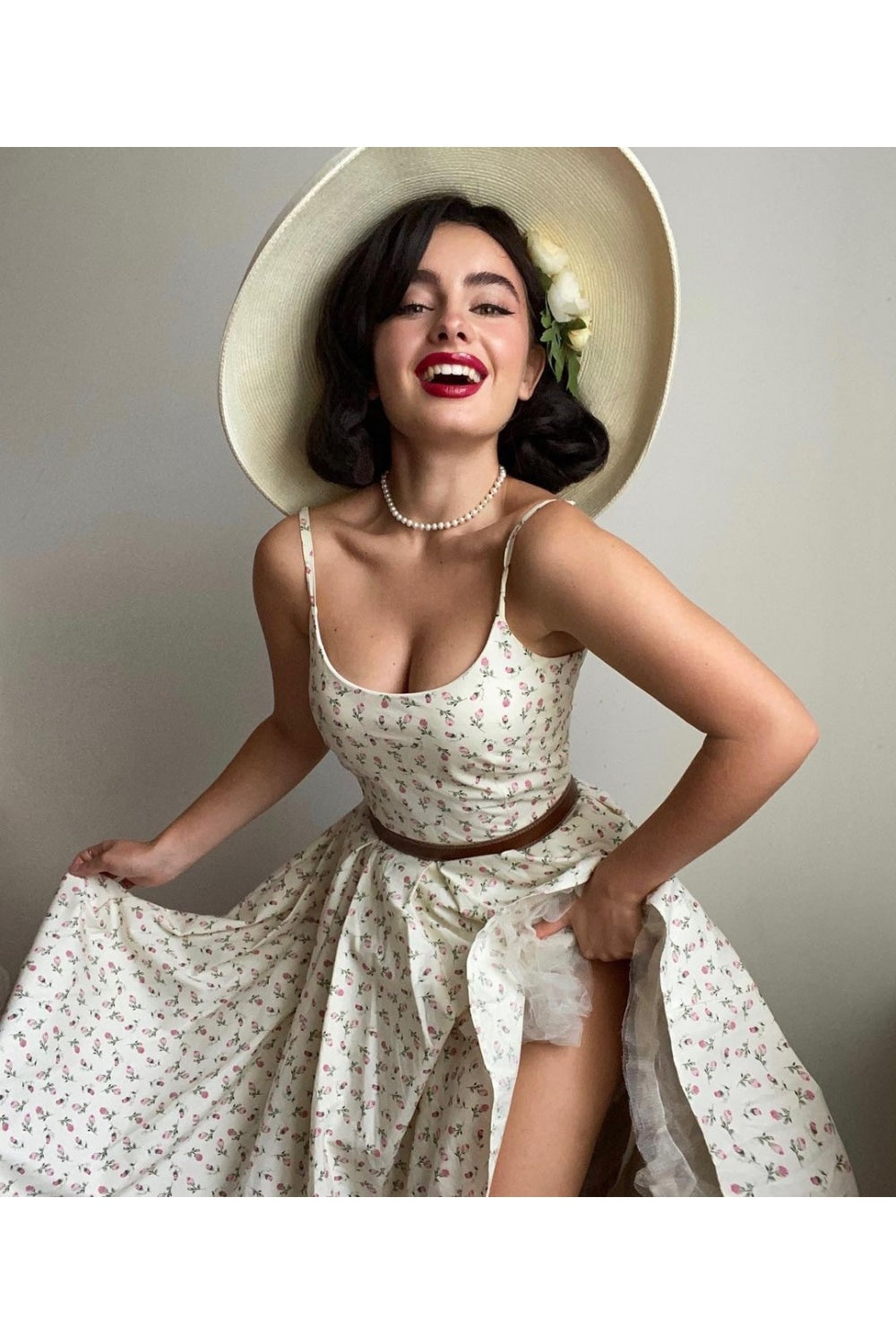 Priscilla Ditsy Midi Dress
