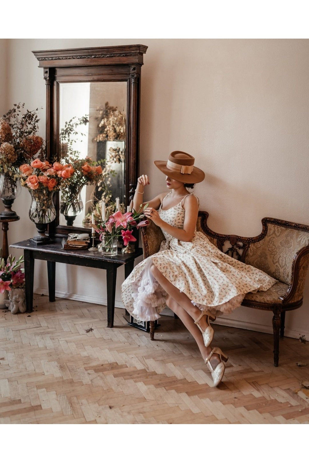 Priscilla Ditsy Midi Dress