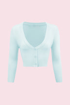 Vintage Cropped ¾ Sleeve Cardigan