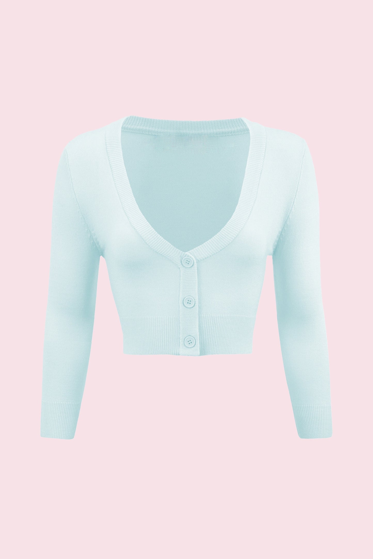 Vintage Cropped ¾ Sleeve Cardigan
