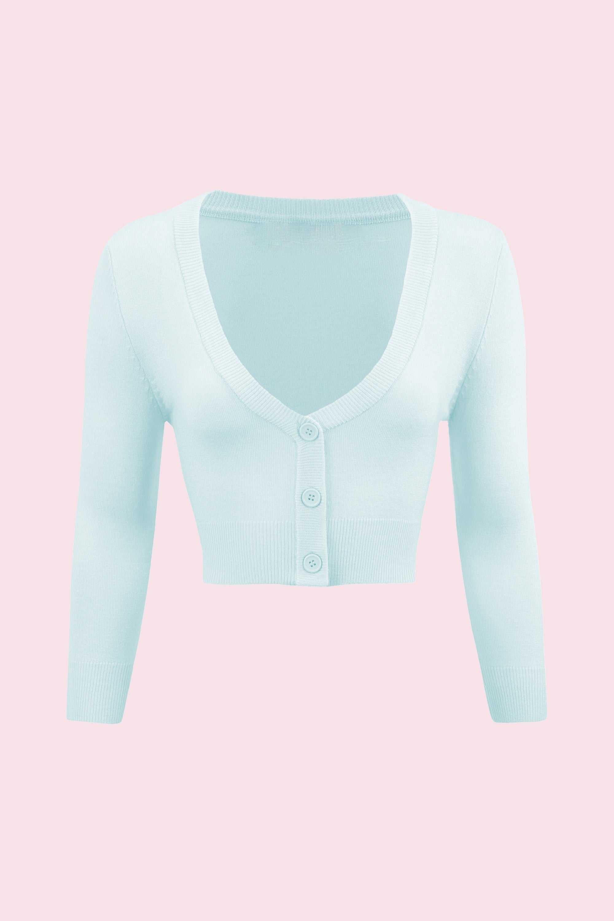 Vintage Cropped ¾ Sleeve Cardigan