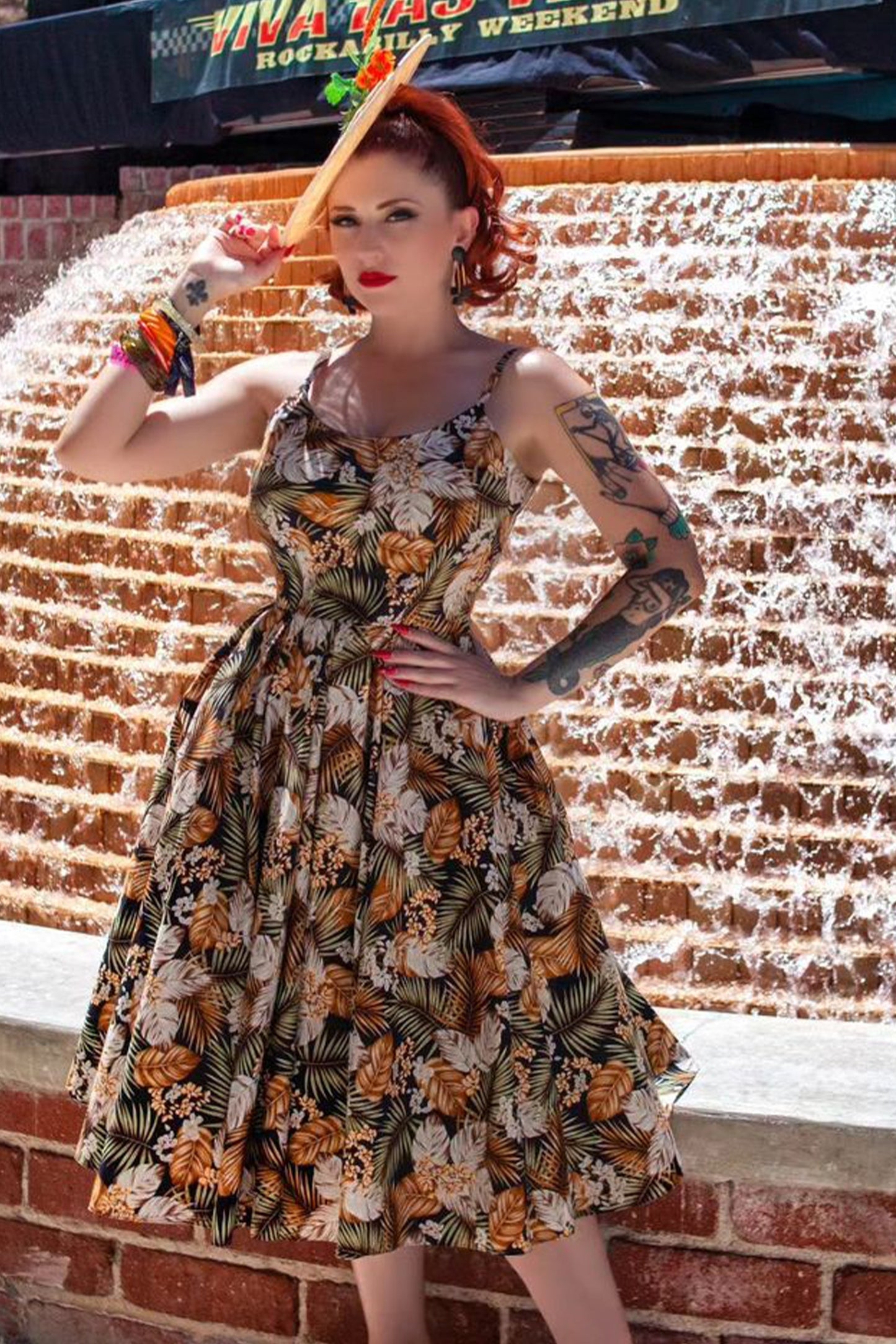 Priscilla Tiki Midi Dress