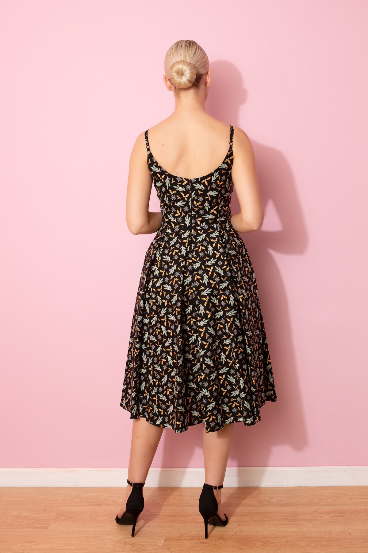 Priscilla Vintage Festive Midi Dress