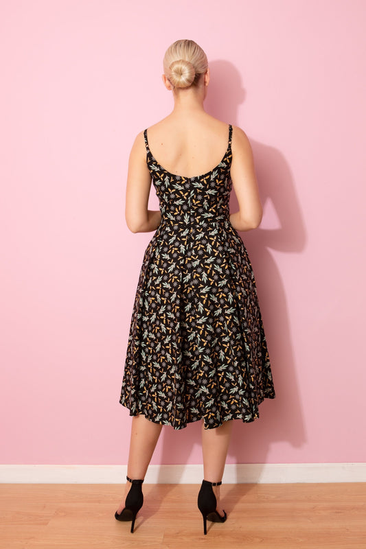 Priscilla Vintage Festive Midi Dress