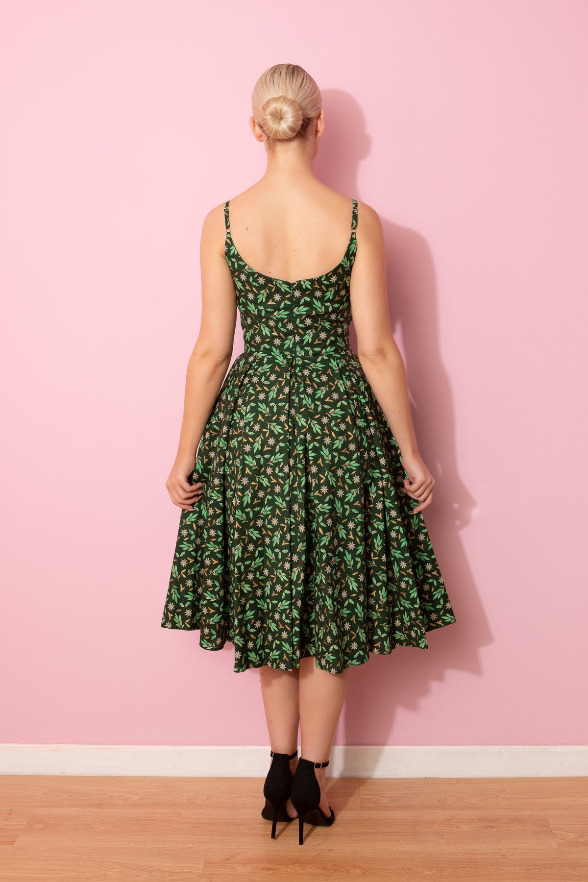 Priscilla Vintage Festive Midi Dress