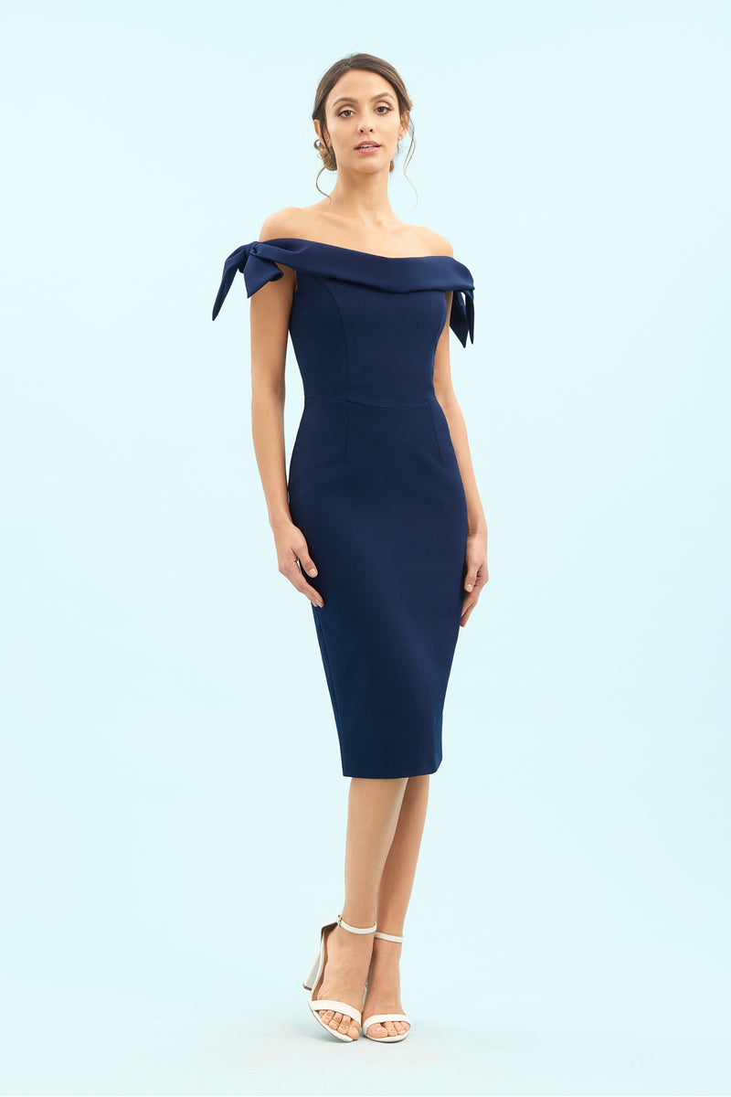 Tilly Pencil Dress - Navy