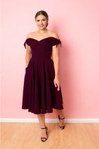 Fatale Bow Midi Dress