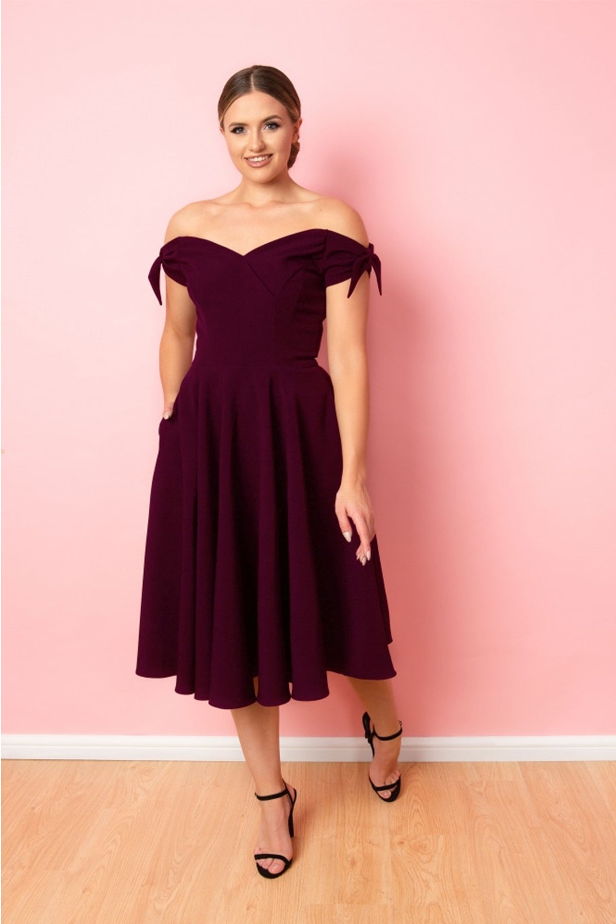 Fatale Bow Midi Dress