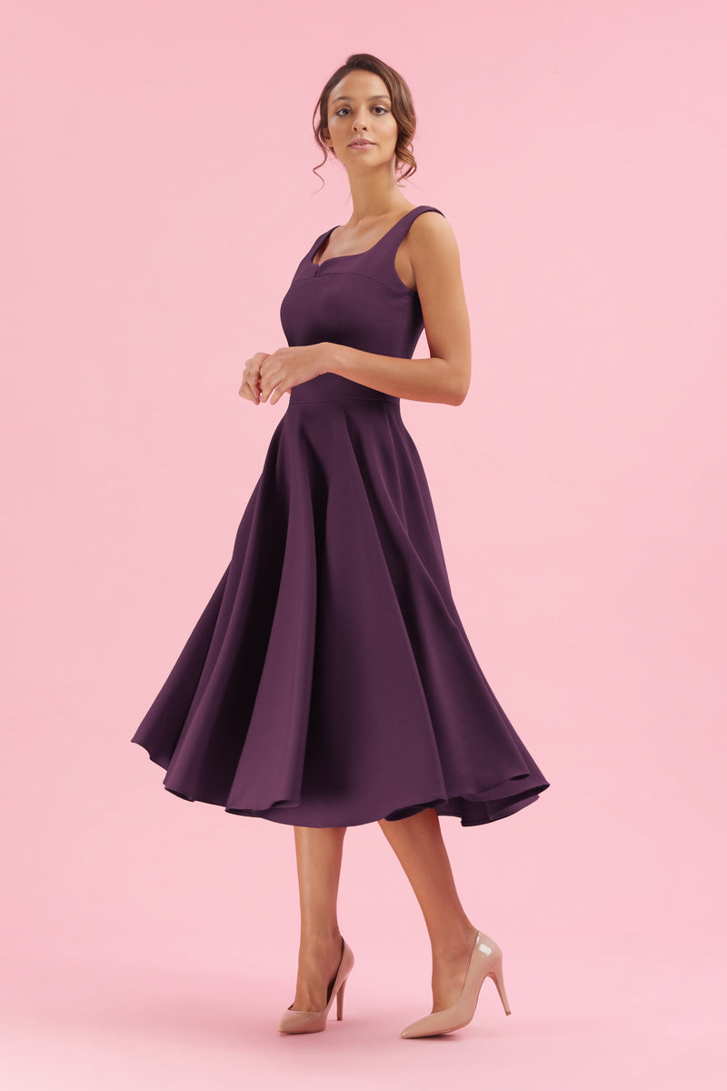 Lola Midi Dress - Damson