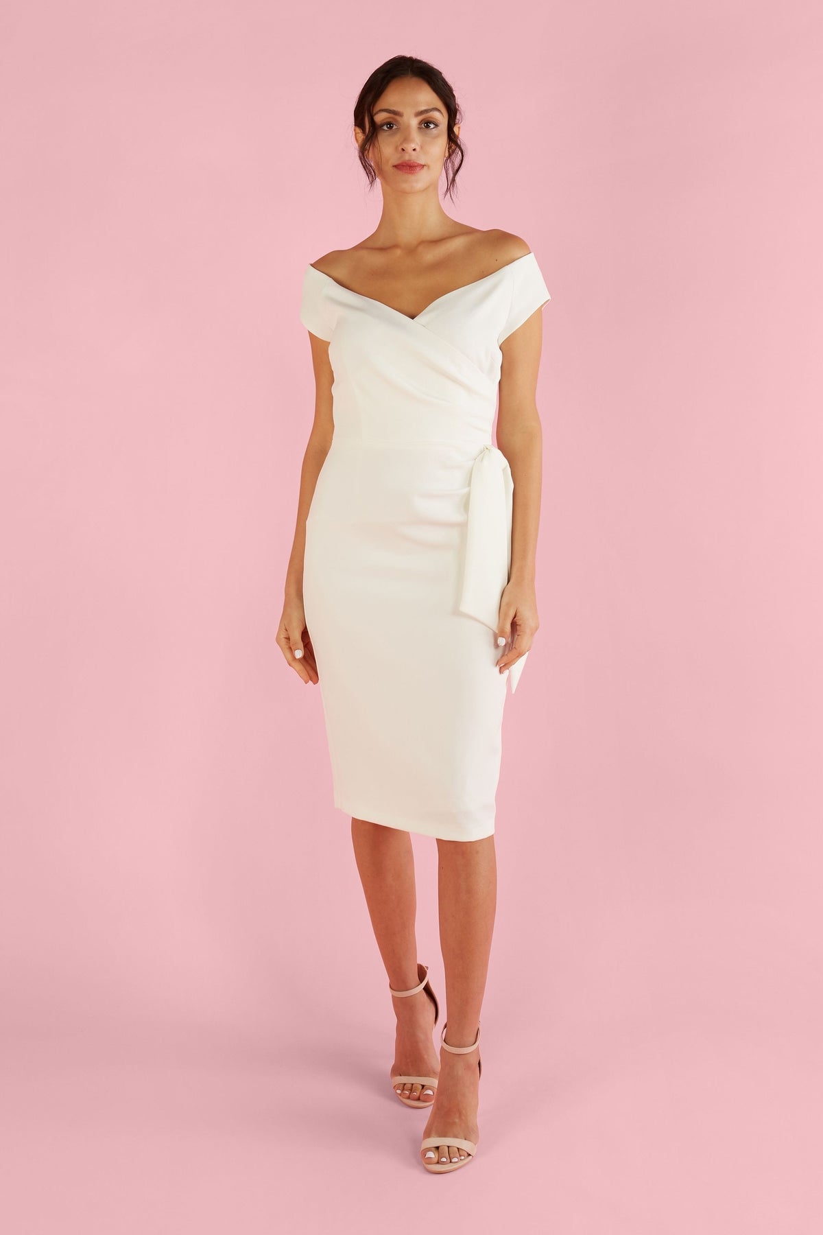 Hourglass Off The Shoulder Pencil Dress