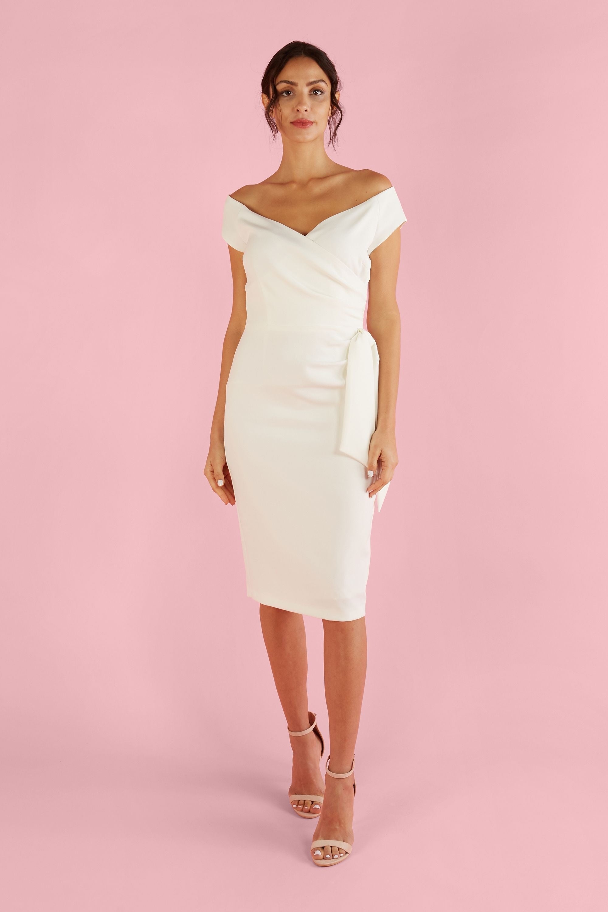 Hourglass Off The Shoulder Pencil Dress