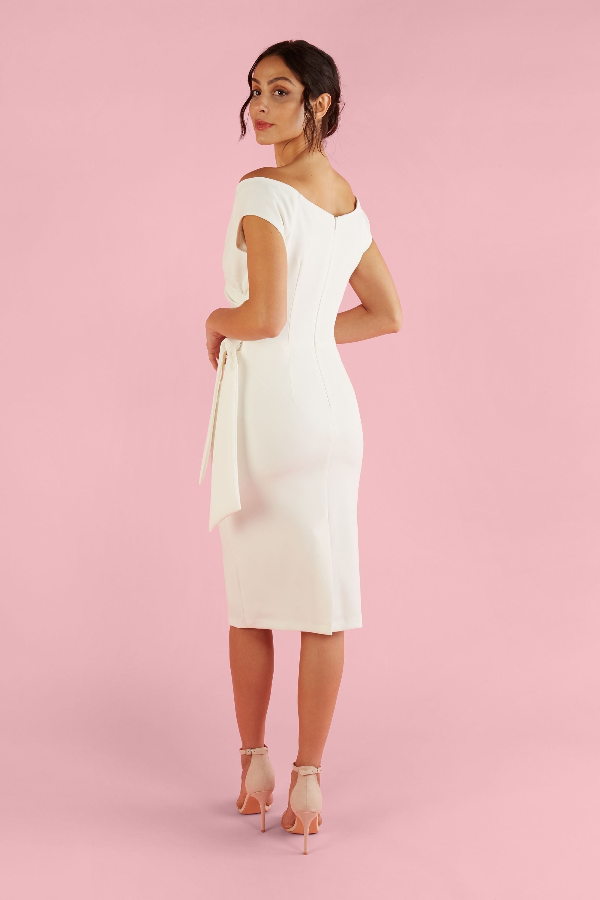 Hourglass Off The Shoulder Pencil Dress