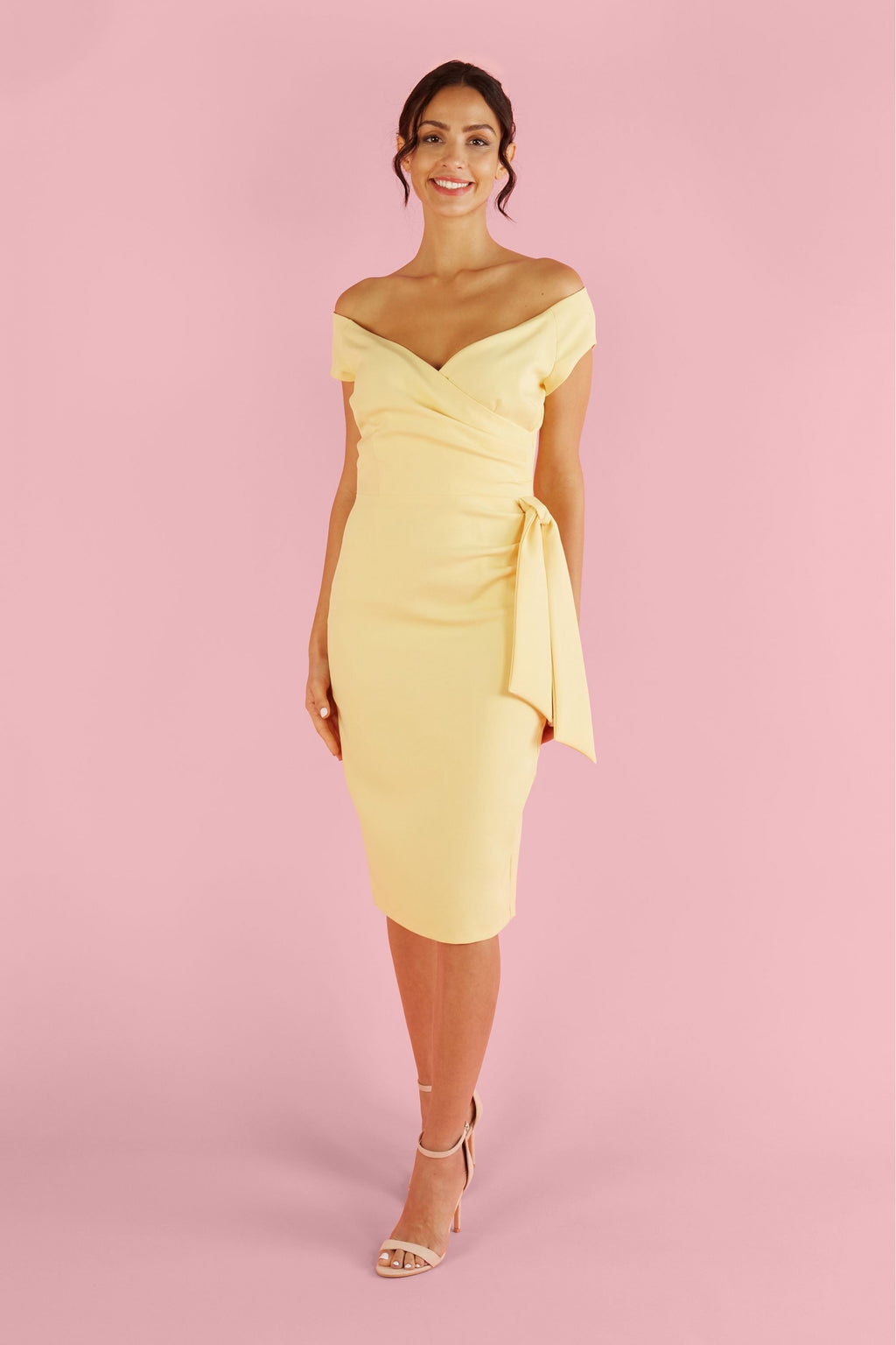 Hourglass Off The Shoulder Pencil Dress