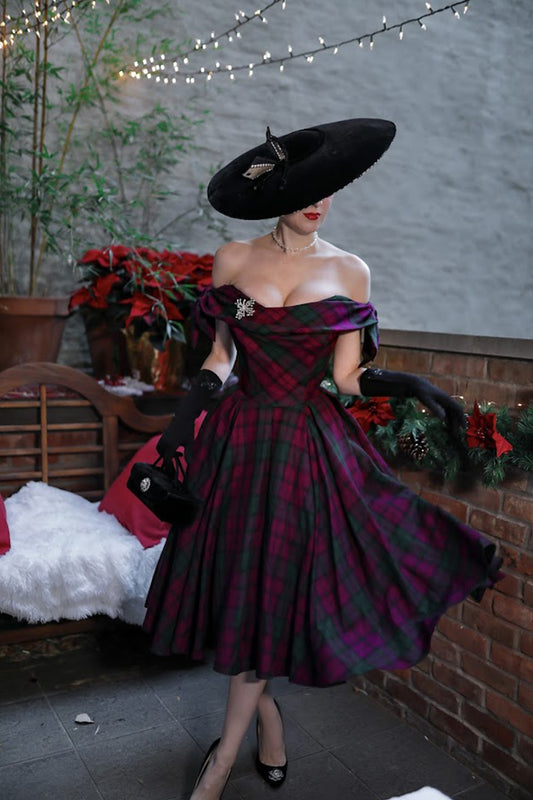 Tilly Berry Tartan Prom Dress