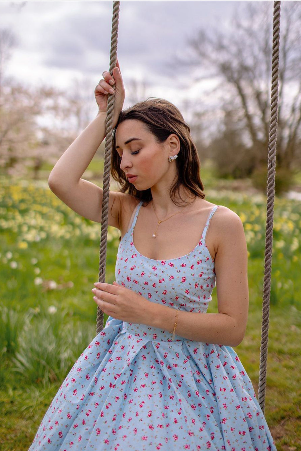 Priscilla Ditsy Midi Dress