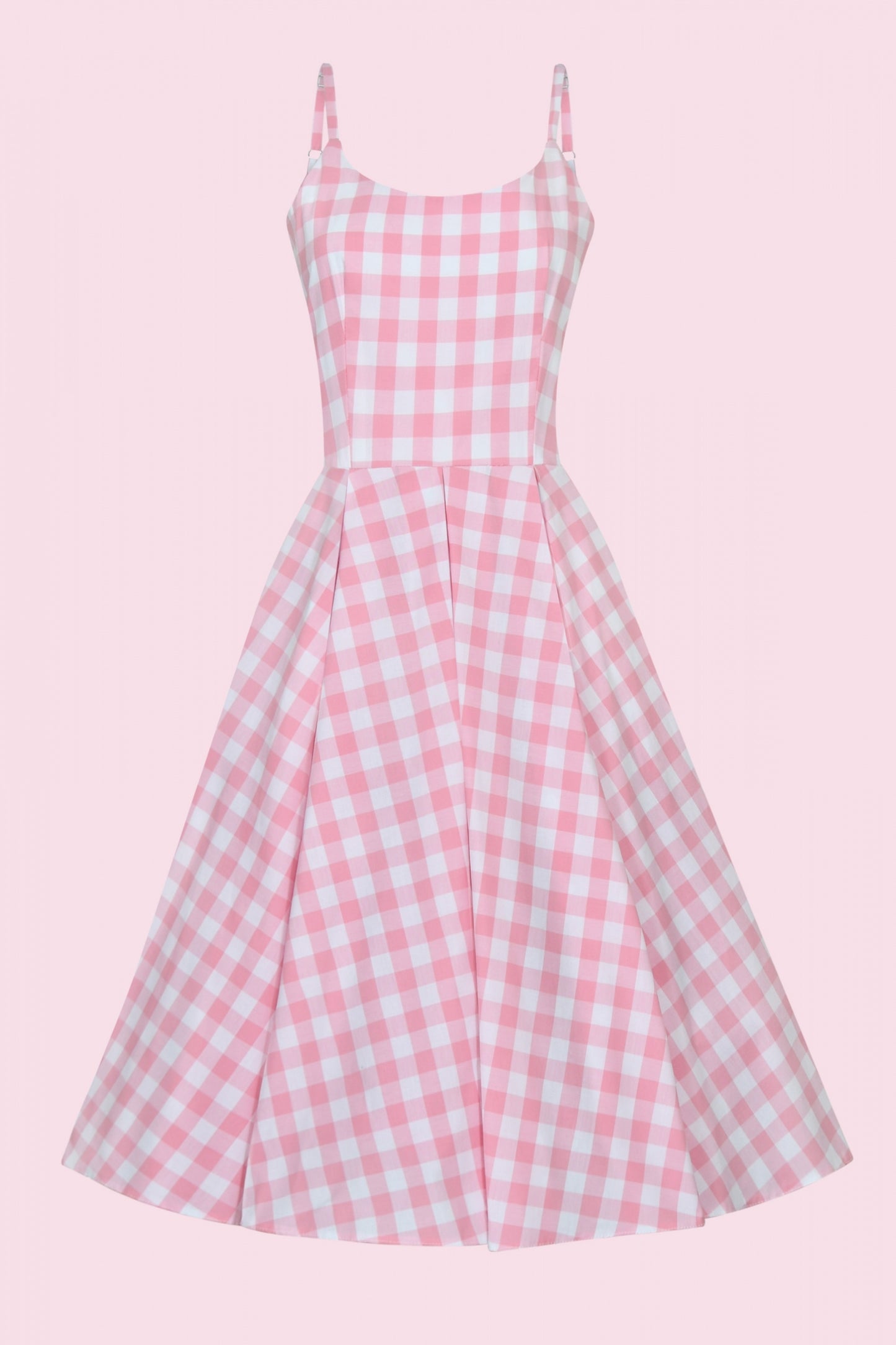 Priscilla Large Gingham Cotton Midi Dress