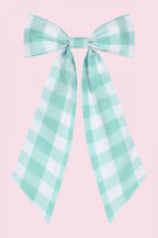 Large Gingham Hair Bow