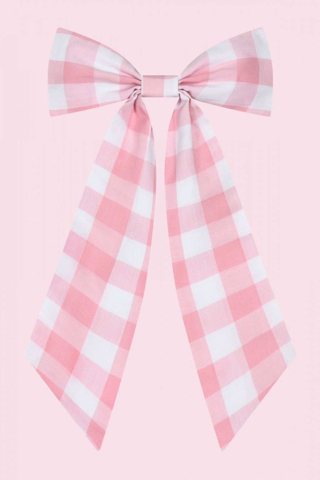 Large Gingham Hair Bow