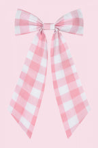 Large Gingham Hair Bow