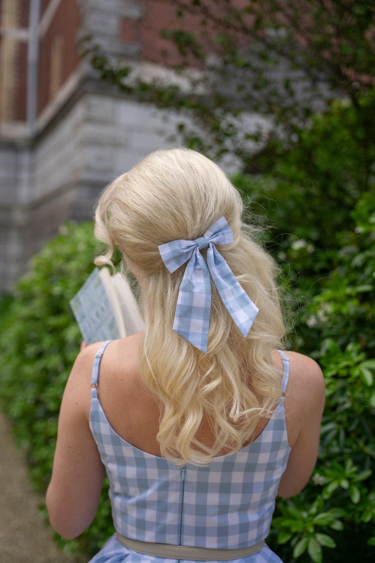 Small Gingham Hair Bow