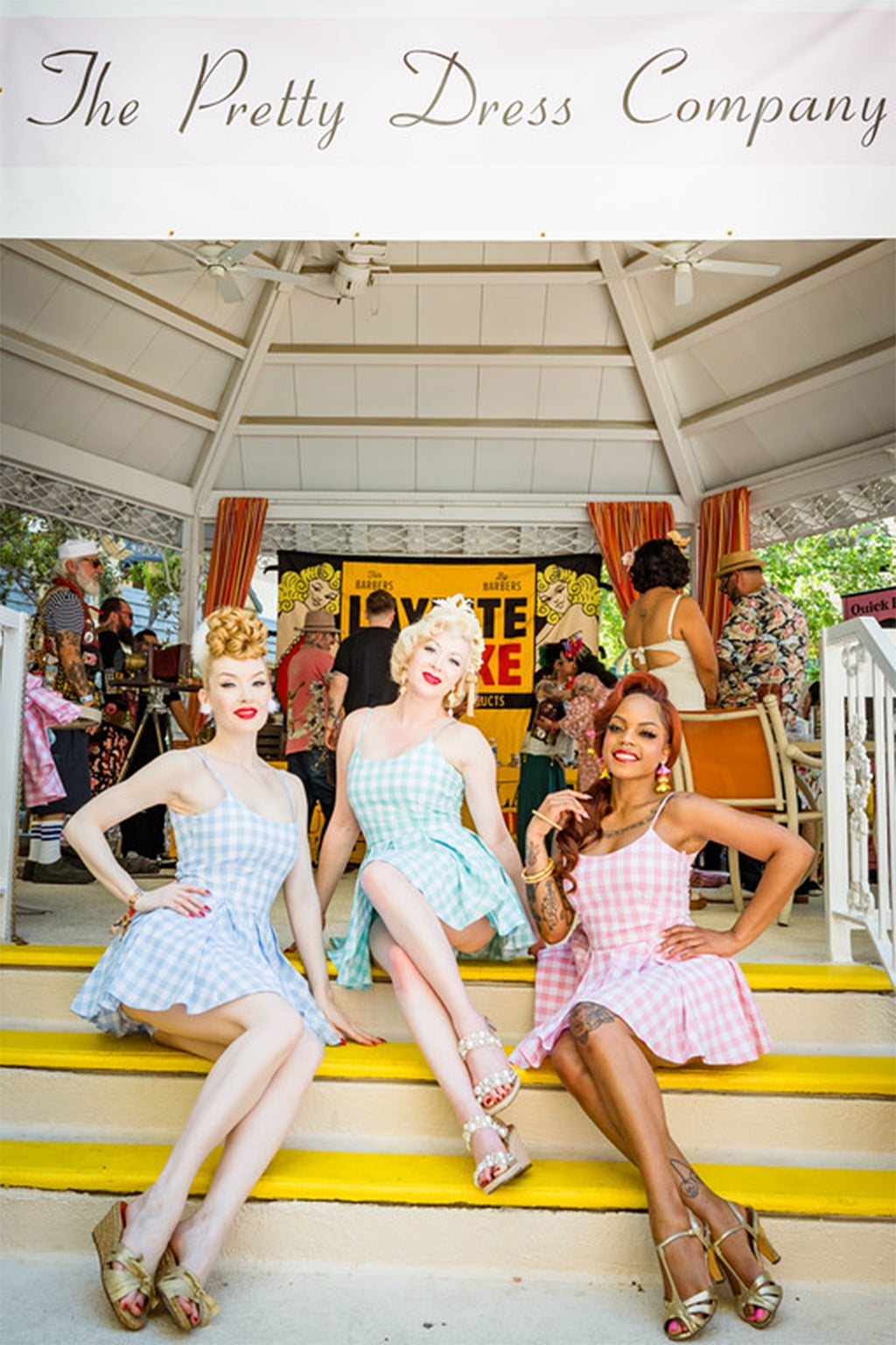 1950s Gingham Cotton Over Skirt