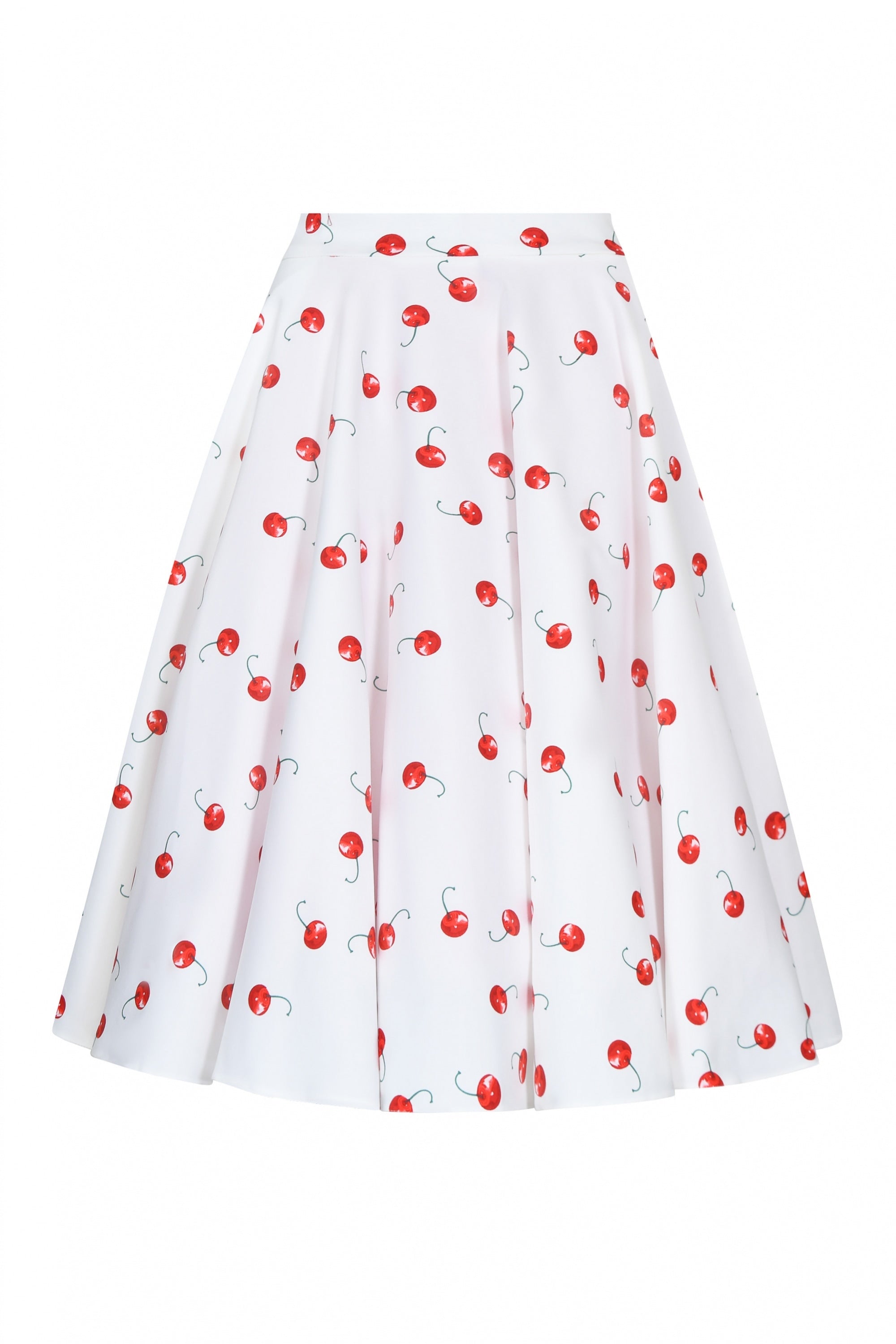 Cherry Print Circle Swing Skirt
