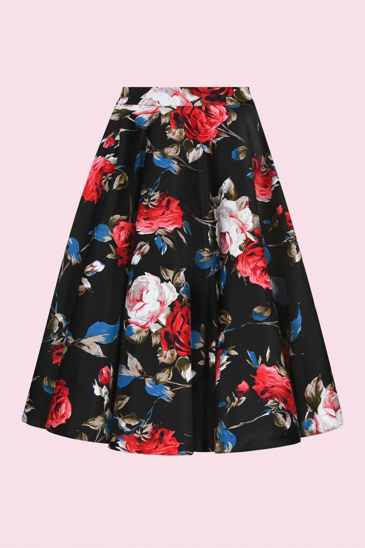 Carmen Rose Print Circle Skirt