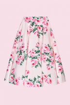 Vintage Rose Print Circle Swing Skirt
