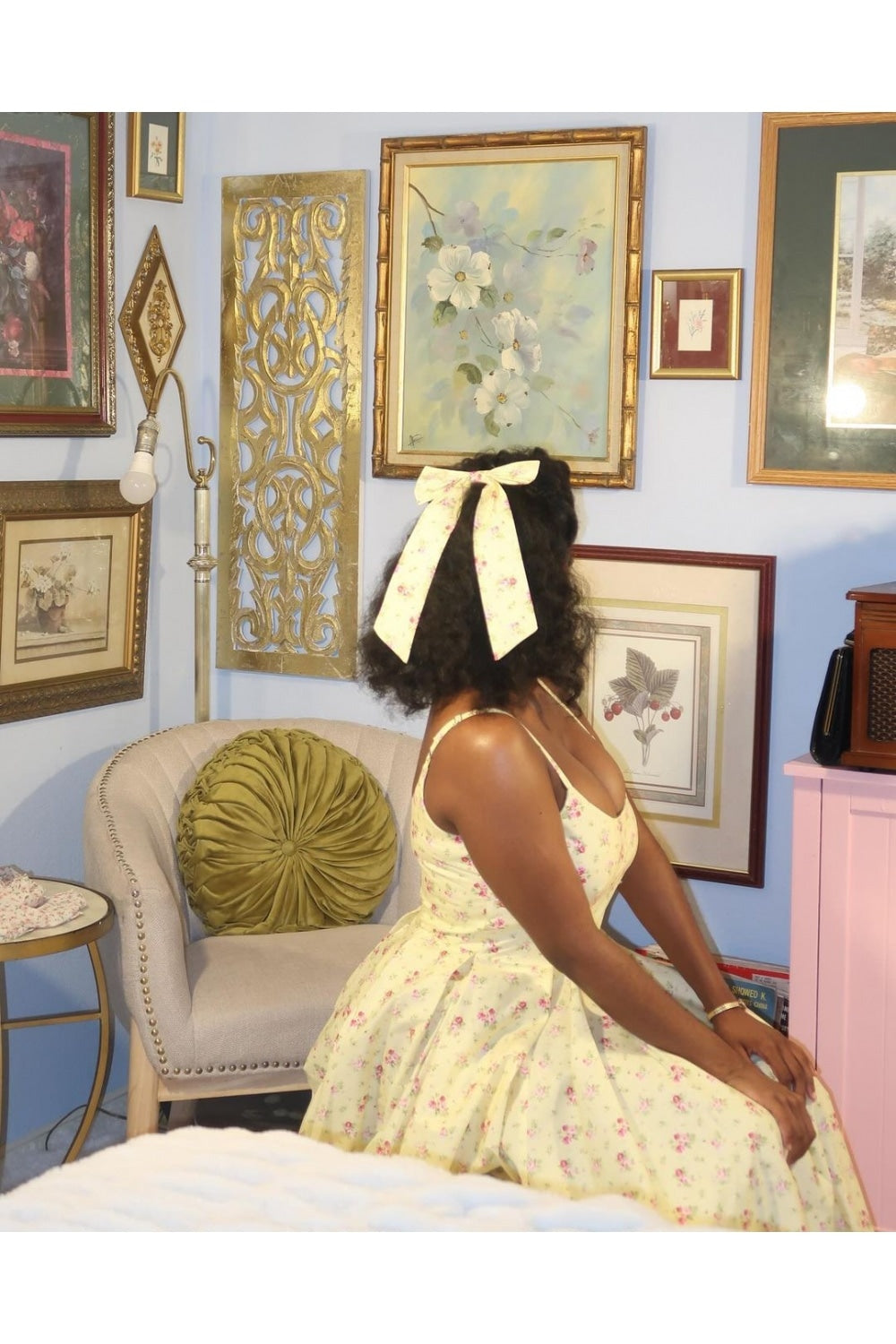 Large Ditsy Hair Bow