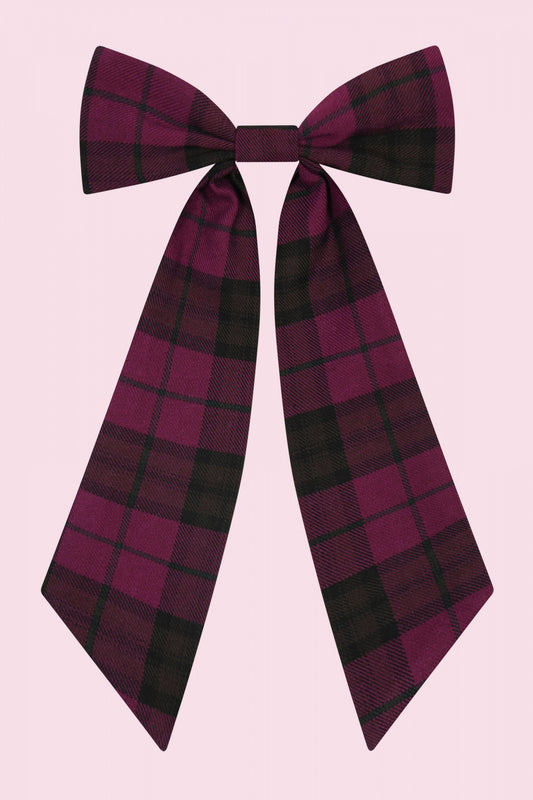 Large Tartan Hair Bow