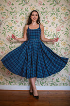 Priscilla Tartan Midi Dress