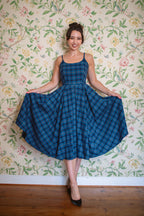 Priscilla Tartan Midi Dress