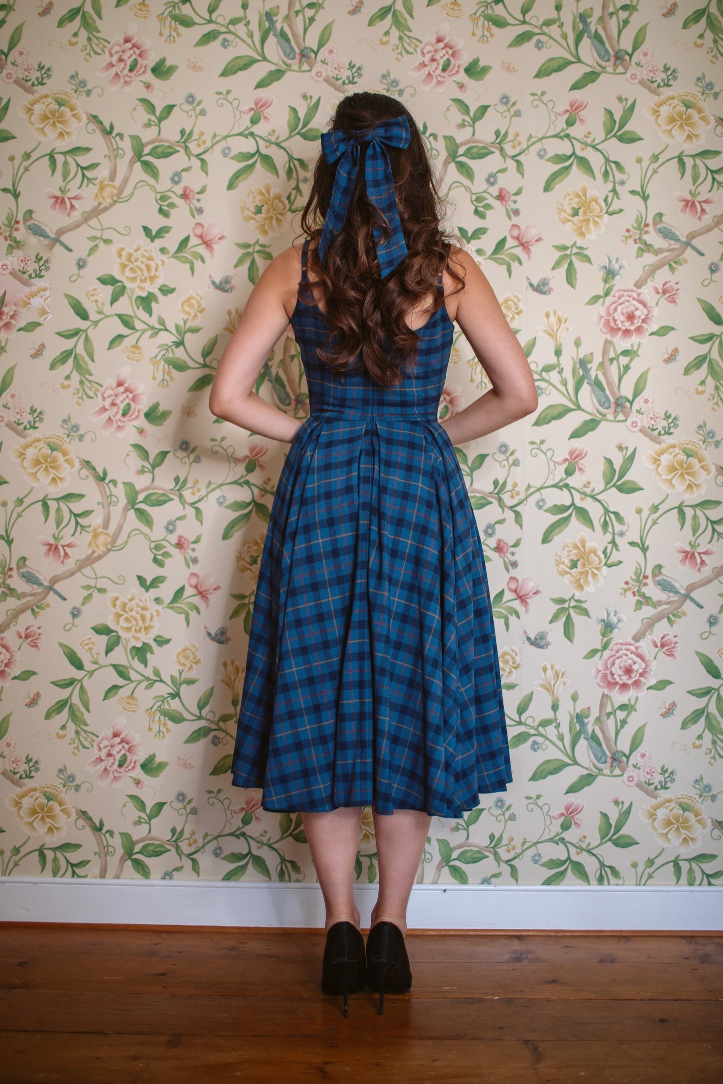 Priscilla Tartan Midi Dress