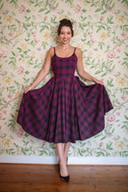 Priscilla Tartan Midi Dress
