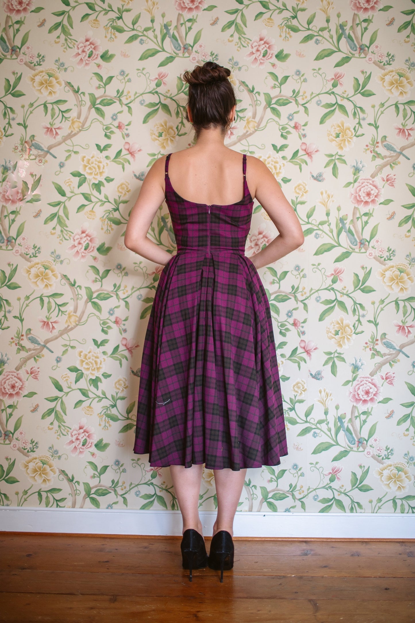 Priscilla Tartan Midi Dress
