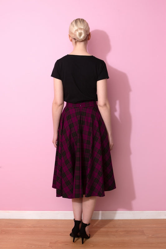 Tartan Circle Midi Skirt